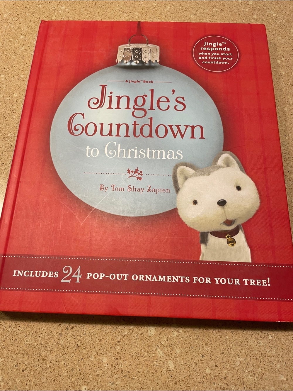 Jingle's Countdown to Christmas Children's Book with pop-out ornaments